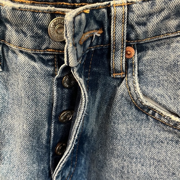 ZARA -THE STRAIGHT FULL LENGTH ZW JEANS LIMITED EDITION- SZ 2 button fly - Picture 5 of 5